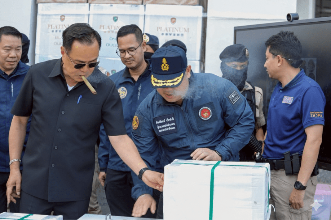 นายกฯ อนุทิน ปฏิบัติการ “สิงห์ตะปบเหยื่อ” ทลายเครือข่ายบุหรี่เถื่อนรายใหญ่ภาคใต้ นายกฯ อนุทิน ปฏิบัติการ “สิงห์ตะปบเหยื่อ” ทลายเครือข่ายบุหรี่เถื่อนรายใหญ่ภาคใต้